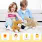 Tezituor 17" Realistic Cat Plush Toy Set, Long-Hair Stuffed Animals, Orange & Golden, Ideal Birthday Gift for Kids