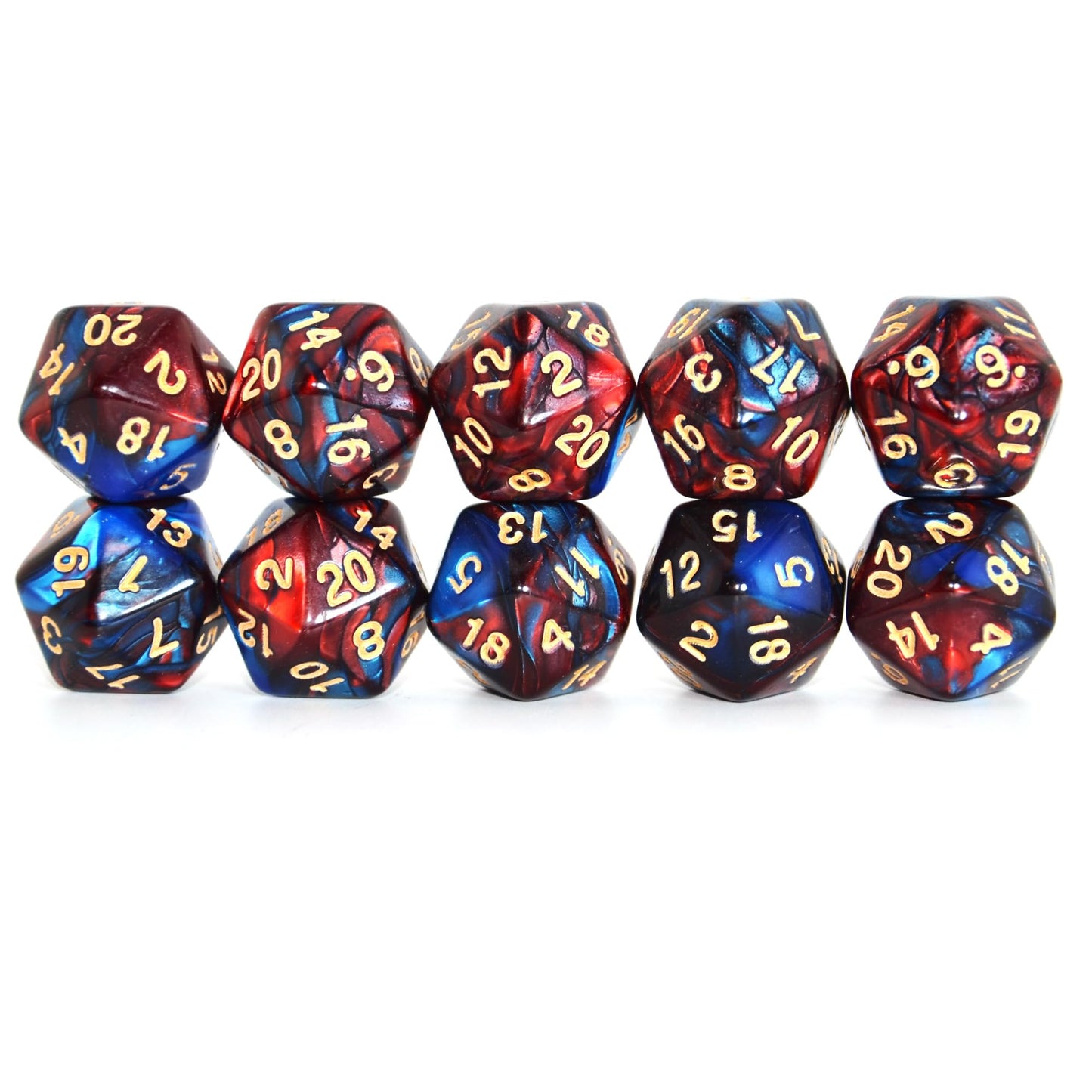 Smartdealspro 10-Pack 20 Sided Dice D20 Polyhedral Dice For Dnd Rpg Mtg Table Game (Color 14)