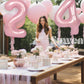 Suwen Pink 40 Inch 1-Piece Number Balloon 0-9, Mylar Birthday Party Decorations For Women, Jumbo Foil Anniversary Party Supplies