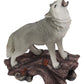 Ebros Gift Large Cries Of The Night Howling Alpha Gray Wolf Statue 12'' Tall Mysterious Moonlight Praying Wolves Totem Spirit Co