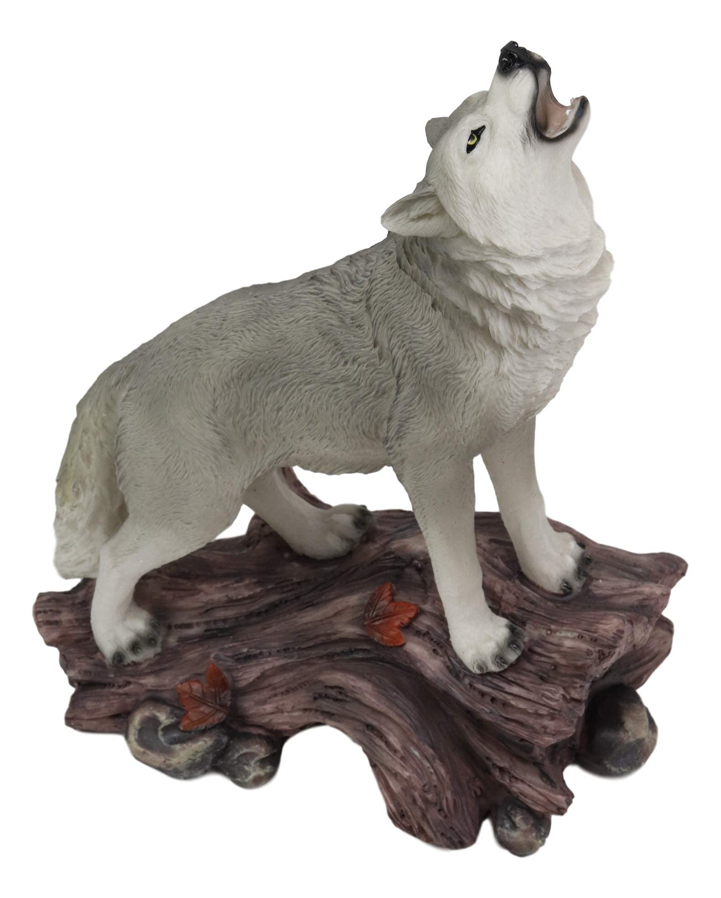 Ebros Gift Large Cries Of The Night Howling Alpha Gray Wolf Statue 12'' Tall Mysterious Moonlight Praying Wolves Totem Spirit Co
