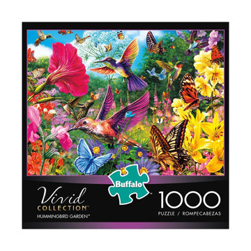 Buffalo Games Hummingbird Garden 1000 Piece Jigsaw Puzzle, Large, Multicolor, Paperboard, Model 11708
