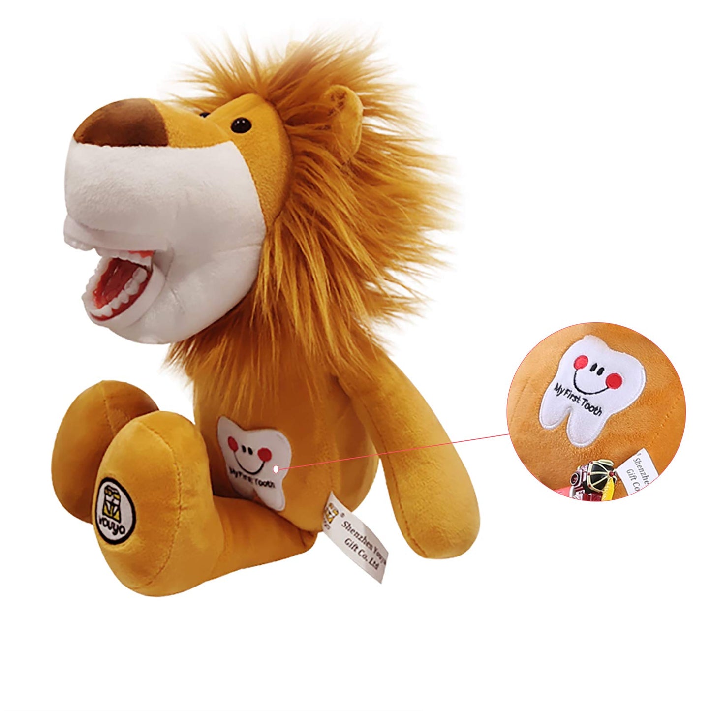 YOUYA DENTAL Tooth Fairy Plush  Oral Health Presentation Doll Puppet Little Lion Tooth Fairy Dental Educational Plush Small Size Doll with Teeth for Kids Chidren Boys Girls