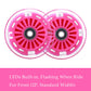 Wiggle Car Polyurethane Replacement Wheels Set (Front,2P Light Up), Swing Car Tires Pack (Rear,2P Narrower) Upgrade For Ride-On