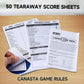 Gse Games & Sports Expert Canasta Cards Game Set, Includes 6 Decks Canasta Playing Cards With Point Values, A Revolving Card Tray, And 100 Canasta Score Sheets (Blue)