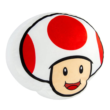 Club Mocchi-Mocchi Nintendo Super Mario Toad Plushie - 15 Inch Red Collectible Squishy Plush - Model T12413, Polyester Material