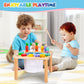 Oathx Activity Table For 1 Year Old, 6 In 1 Wooden Montessori Activity Center With Bead Maze Shape Sorter Fishing Game, Kids Sensory Play Table Toddler Toys 1St Birthday Gifts Boy Girl