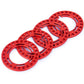 RCLIONS 4pcs Aluminum 1.9inch RC Beadlock Wheel Rim Replacement Ring for 1/10 RC Crawler Car 1.9'' Wheels/Rims (Red)