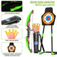 Temi Bow And Arrow Set For Kids With Led Lights-Archery Set With 10 Suction Cup Arrows, Quivers & Standing Target, Outdoor Toys For Kids Boys & Girls Ages 3-12 Years Old
