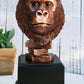 Ebros Gift Silverback Gorilla Bust Statue, 8.25" Tall, Sepia Bronze Polyresin, Black Trophy Base, Amazon Rainforest Decor