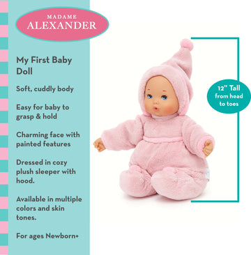 Madame Alexander 12' My First Powder Pink, Medium Skin Tone