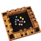 Vamslove 12 Inches Shut The Box Dice Game Wooden Board Table Math Game With 8+4 Dice For 2-4 Player, 4 Sided 10 Numbers Close The Box For Kids Adults(Instructions Included)
