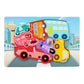Ilsmysutra Puzzles Wooden Jigsaw Colors Shapes Cognition Cartoon Boy And Girl Transportation|Toys For Baby|Developmental Baby To