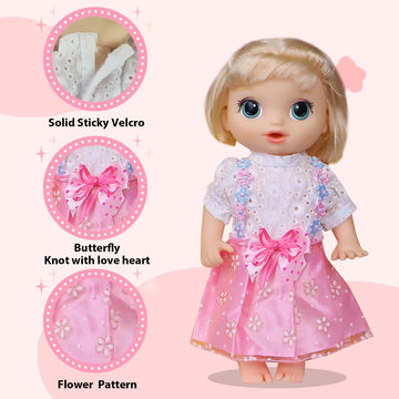 Artst Doll Clothes,12 Inch Baby Doll Clothes 6 Sets Include 5 Caps Fit For 10 Inch /11 Inch/ 12 Inch Baby