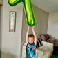 40 Inch Number 2 Balloon Light Green Birthday Decorations For Boys Girls, Hunter Green Two Balloons Number For Dinosaur Birthday