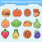 ASTARON 3D Magnetic Puzzle with 80 Puffy Stickers for Toddlers, 42 Pieces 3-in-1 Food Puzzles Preschool Education Learning Trave