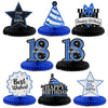 LASKYER Happy 18th Birthday Party Decorations, Glitter Shiny Honeycomb Table Centerpieces Eighteen Years Old Birthday Party Phot
