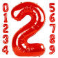 Number Balloon 40 Inch Red Birthday Decorations, Number 2 Balloon 12 21 22 23 25 26 28 29 Birthday Party Decorations For New Yea
