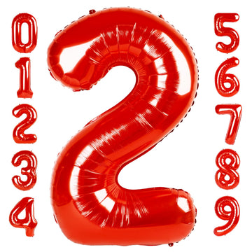 Number Balloon 40 Inch Red Birthday Decorations, Number 2 Balloon 12 21 22 23 25 26 28 29 Birthday Party Decorations For New Yea