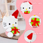 Ahlsense 8-Inch Christmas Cat Plush With Santa Hat And Gift, Soft And Adorable Holiday Stuffed Animal For Kids, Boys, And Girls | Perfect Christmas Decoration And Gift (White)