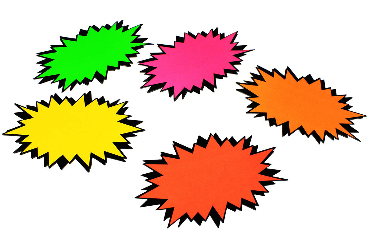Bright Ideas (Pack Of 25)Fluorescent Flash Card Stars