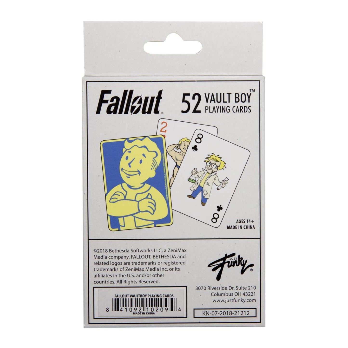 Fallout Playing Cards Deck - Depicting Your Favorite Vault Boy Perks From The Video Game - Full 52 Card Deck