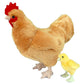 Adore 12' Standing Goldie The Hen Chicken With Baby Chick Plush Stuffed Animal Toy