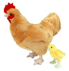 Adore 12' Standing Goldie The Hen Chicken With Baby Chick Plush Stuffed Animal Toy