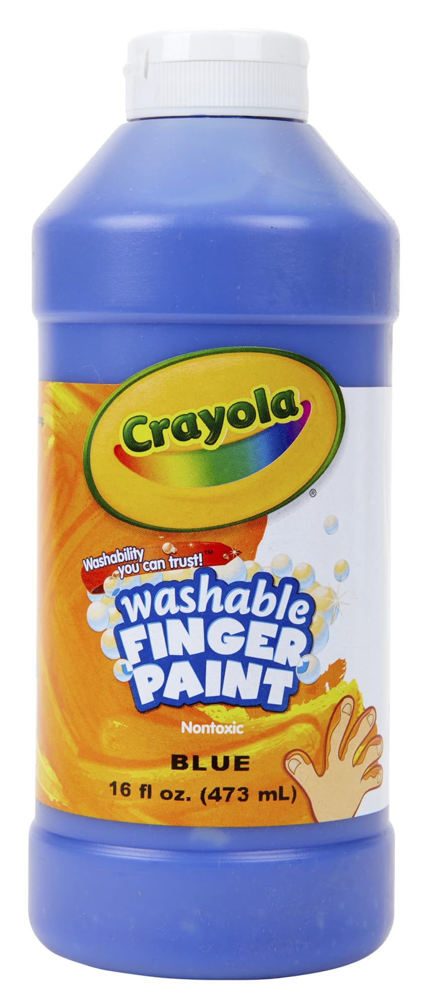 Crayola Washable Finger Paint - Brown (16 Oz), Toddler Paint For Arts & Crafts, Kids Classroom Supplies, Nontoxic & Easy To Clean