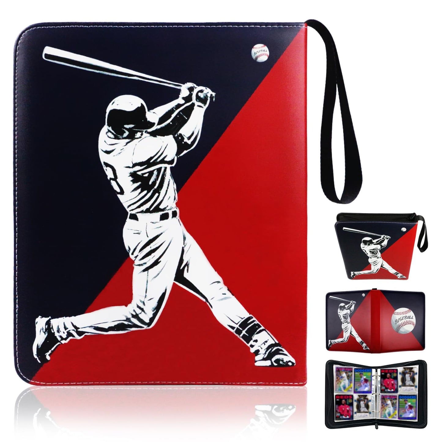 Baseball Card Binder  2025 Sports Trading Card with Sleeves Holder Album  400 Pockets Baseball Card Holder Sheets Display Storage Protectors for Collectors Boys and Girls Gift