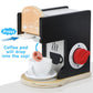 Play Kitchen Accessories Kids Wooden Coffee Maker Toy Espresso Machine Toddler Toy Kitchen Sets for Girls and Boys (Coffee Maker