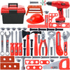 Kids Tool Set, 55 Pcs Kids Tool Set Pretend Play Kids Toys with Tool Box and Electronic Toy Drill, Toy Tools for Toddler Boys Gi
