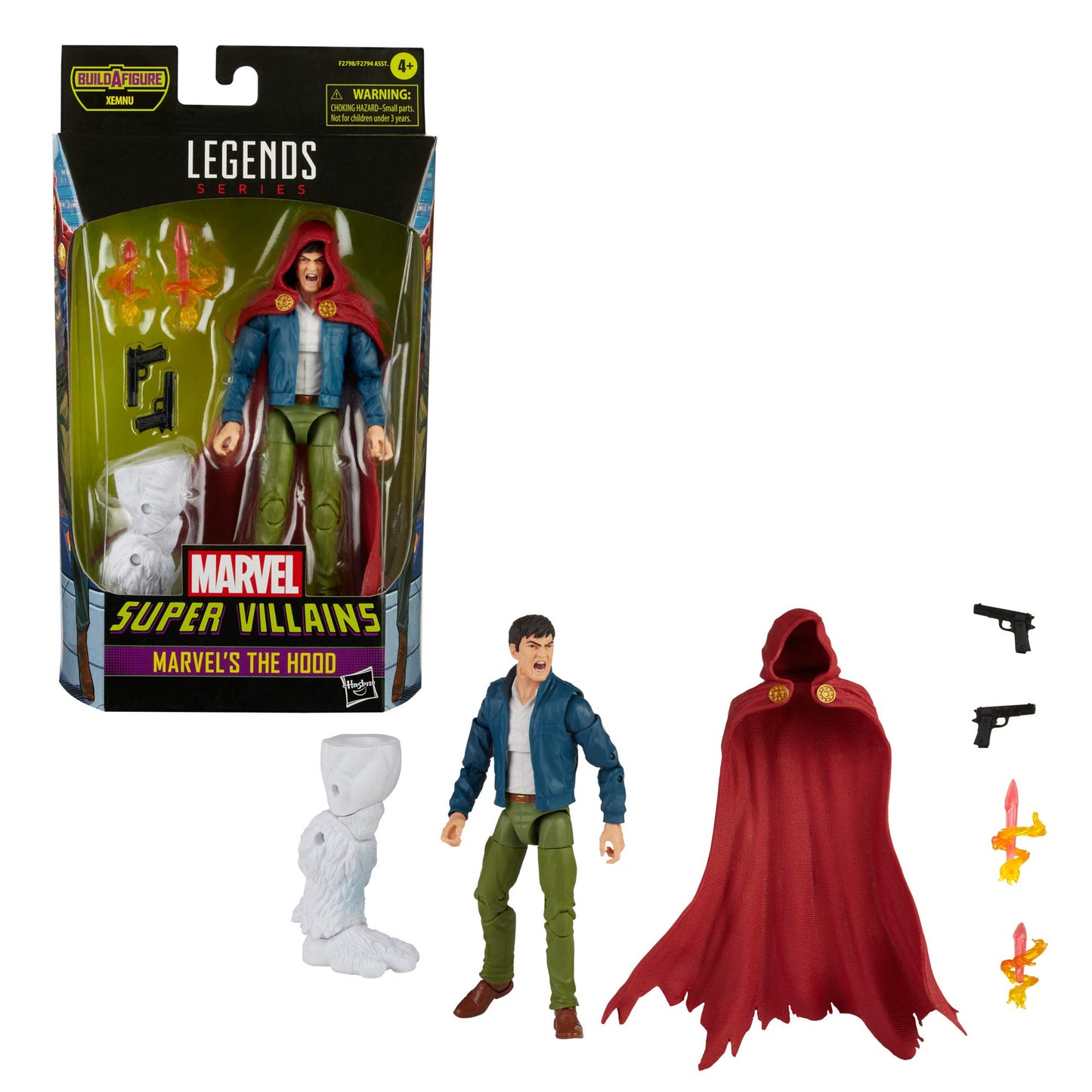 Marvel Hasbro Legends Series 6-Inch Collectible Action The Hood Figure, Includes 4 Accessories And 1 Build-A-Figure Part