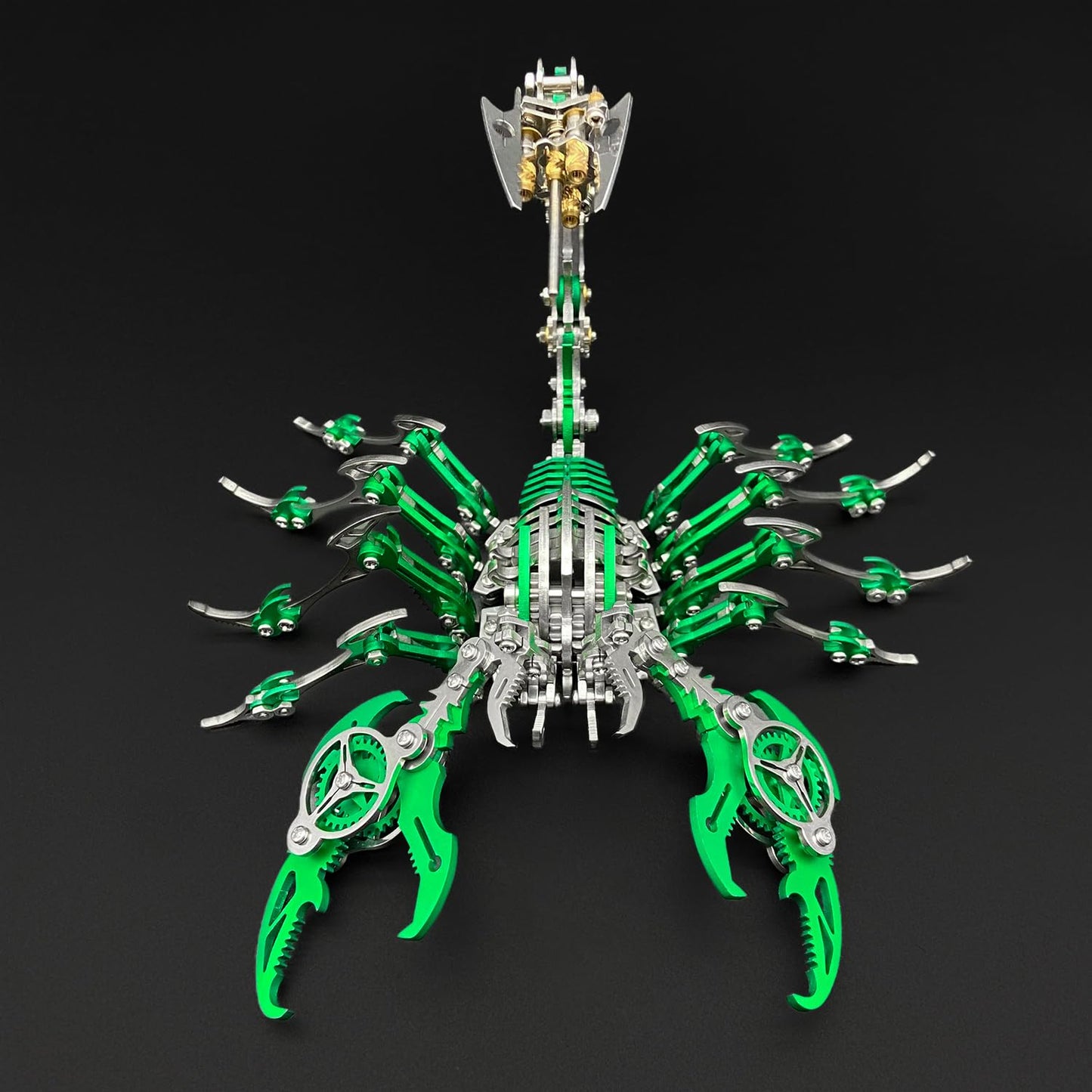 3D Metal Model Kits,3D Metal Puzzle For Adults Mechanical Scorpion King Green Steel Warcraft Collection Diy Animal Brain Teasers