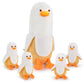Auspicious Beginning Banana Duck Plush Family - 20'' Cotton Mommy & 4 Baby Ducks - Cute Kawaii Gifts for Kids, Boys & Girls