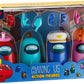 P.M.I. Among Us Action Figures 4 Pack - 5.3" Multicolor Plastic with 8 Hands, Hats & Accessories (Model: AU6230)