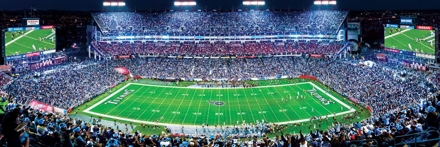 MasterPieces 1000 Piece Sports Jigsaw Puzzle - NFL Tennessee Titans Center View Panoramic - 13x39