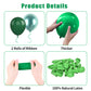 Green Gold Balloons Set, 60Pcs Dark Green White Gold Balloons, 12Inch Metallic Green Gold Latex Balloons Gold Confetti Balloons