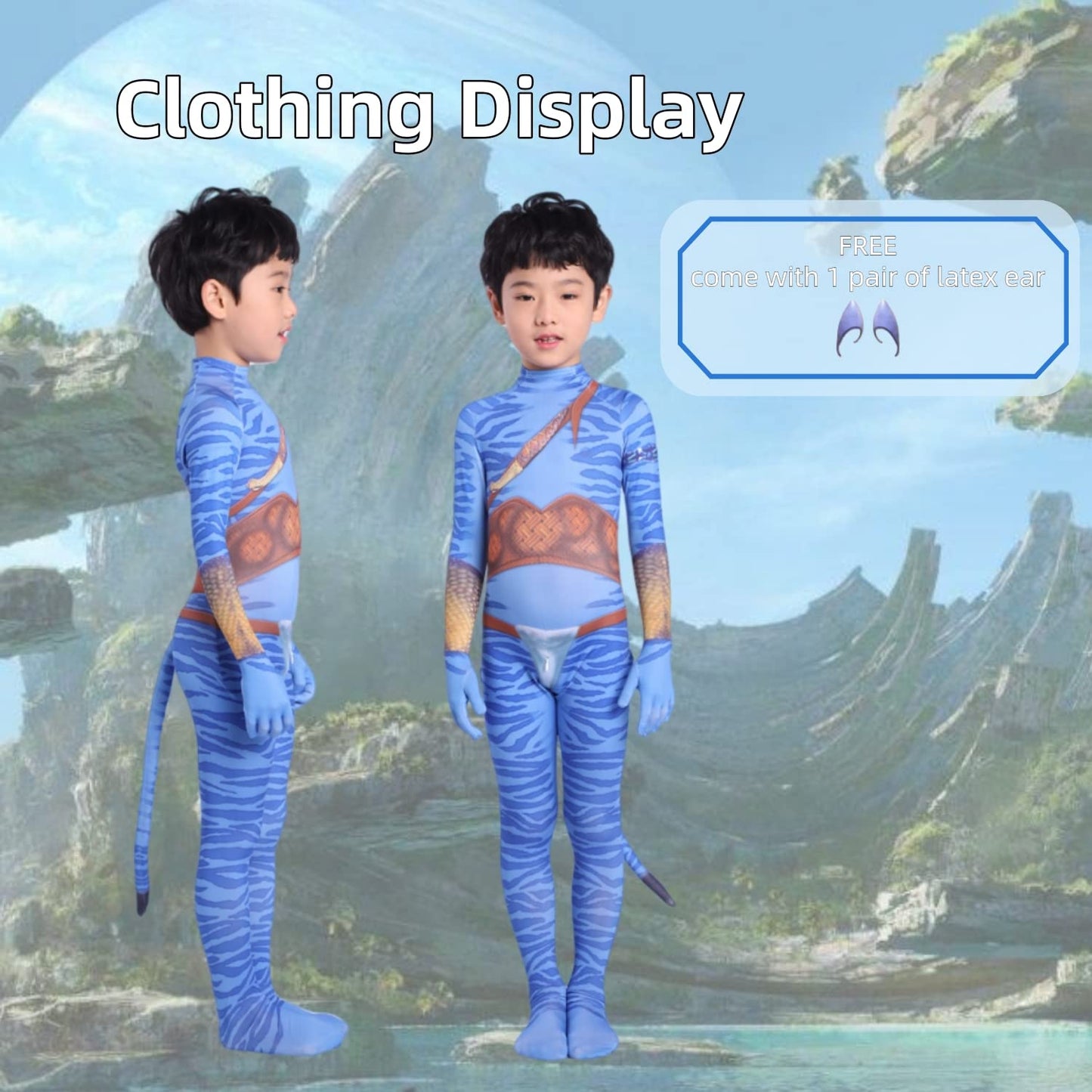 Lg Louis Garden Avatar Costume For Kids, Anime Costume Halloween Cosplay Jumpsuit Tights Bodysuit Stage Costumes For Children Girls Boys