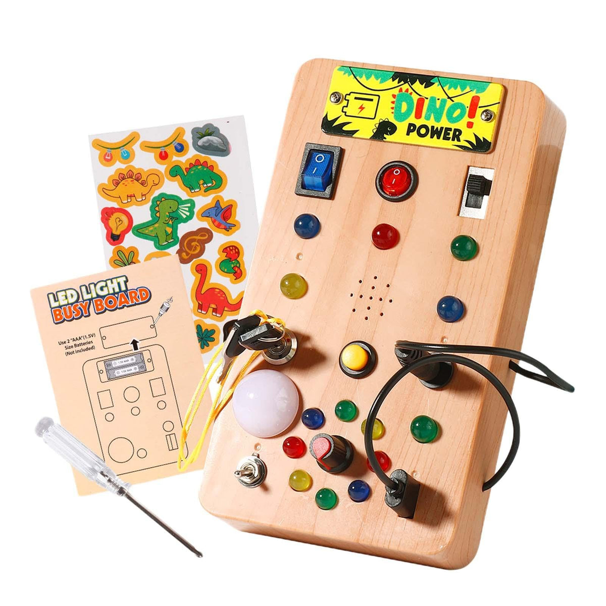 Lyla Montessori Toy With Led Lights Switch Toddlers Busy Board For Kids Children L