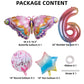 Butterfly Balloons 6th Birthday Decorations for Girls, Butterfly Birthday Party Supplies Fairy Pink Princess Groovy Party Suppli