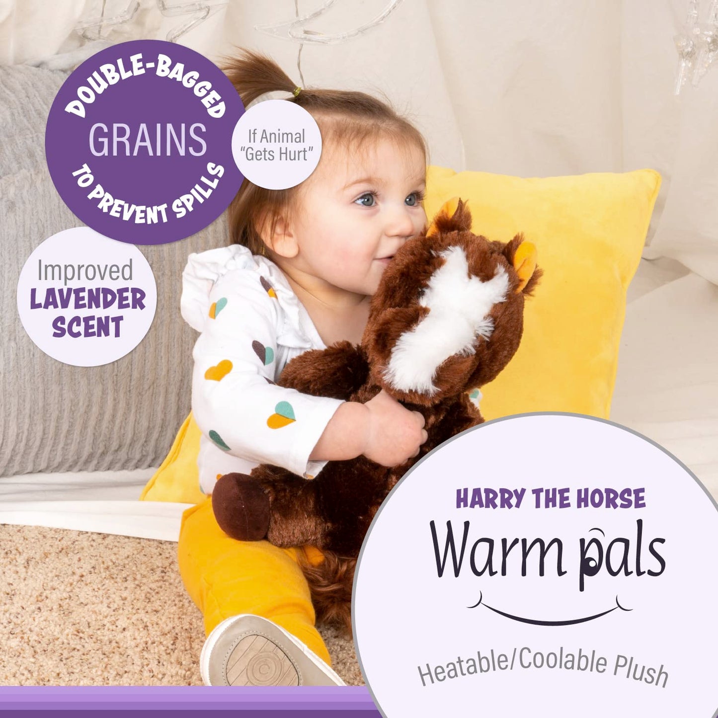 1I4 Group Warm Pals Microwavable Lavender Scented Plush Toy Stuffed Animal - Harry Horse