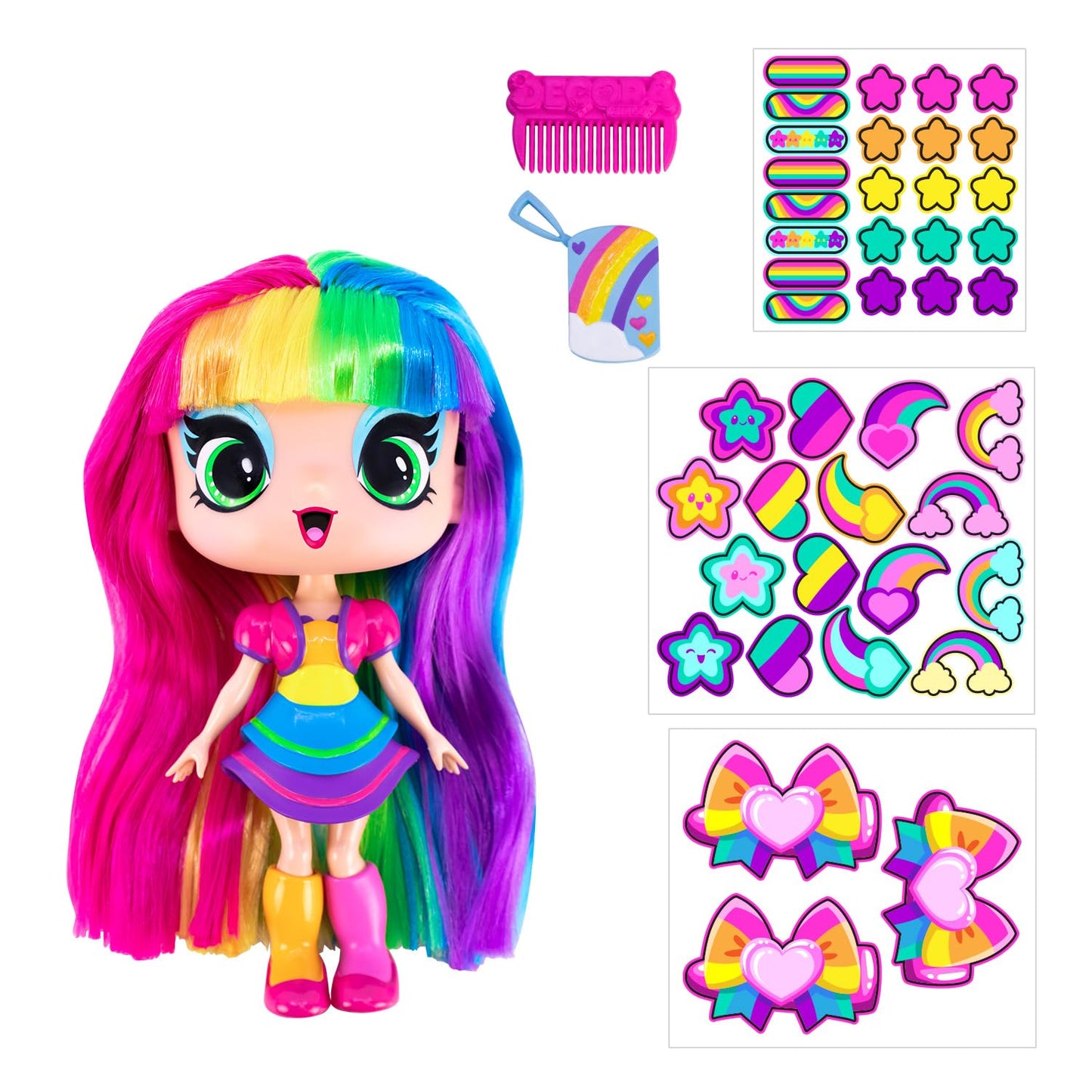 Decora Girlz 5'' Collectible Dolls, 8 Surprises To Unbox, Fun Fashions & Stickers, 9 To Collect