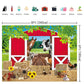 BAIFNEZ Farm Animals Backdrop Red Barn Farmhouse Barnyard Party Banner 8x6FT Country Farm Birthday Party Decorations for Kids Ba