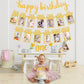 1St Birthday Baby Photo Banner, Happy Birthday Banner, First Birthday Decorations For Boy Newborn To 12 Months, 17Pcs Monthly Mi