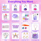 Kids Makeup Kit for Girl - 2 In 1 Kids Washable Makeup Toys & Nail Art Kit with Unicorn Cosmetic Case, Kids Play makeup for Girl