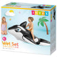 Intex Whale Inflatable Pool Float for Kids, 76" x 47", Plastic, Black, Model 58561EP, 2 Heavy-Duty Handles, 88lb Weight Capacity