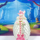 3D Printed Dragon With Egg, Articulated 6'' Pink And White Cherry Blossom Baby Dragon, Fidget Adhd Autism Toy Bd004-Wht