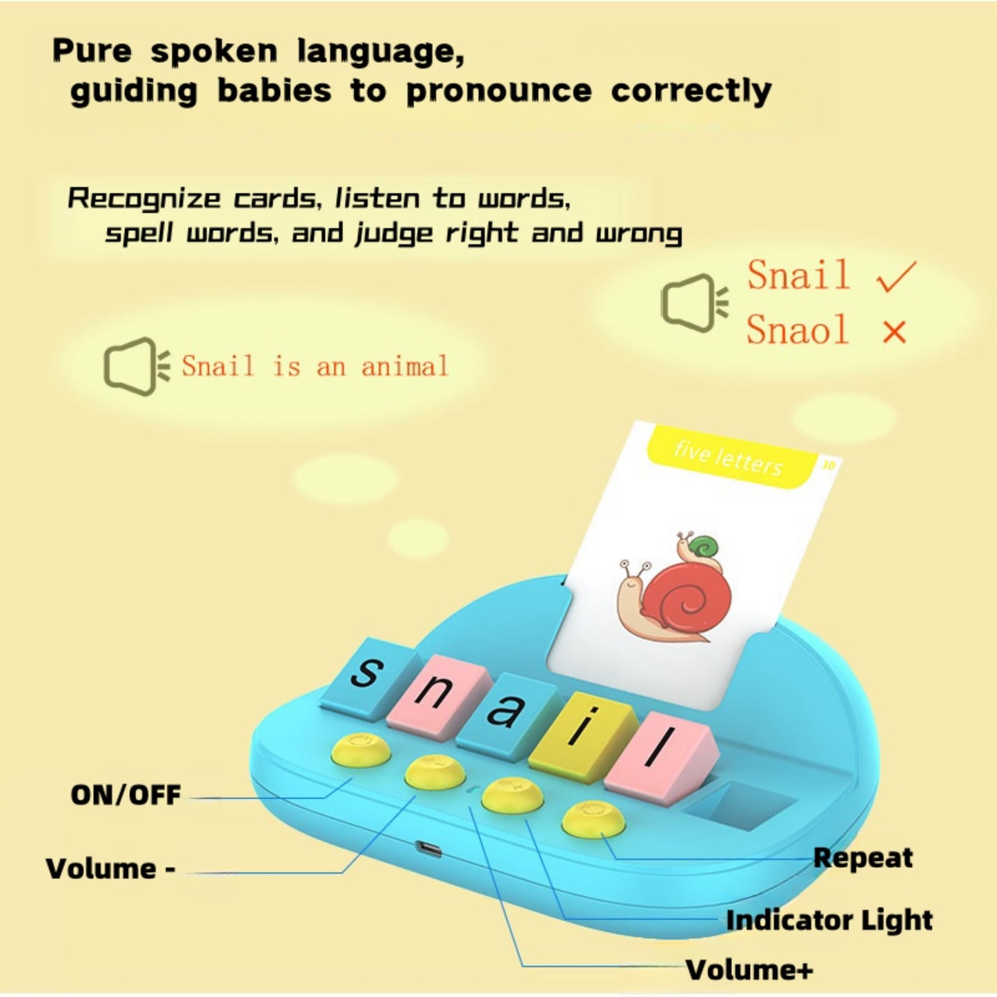 Word Matching Game Toys For Ages 5-7, Spelling Games For 3 Years Old, Speak And Spell Educational Toys For Easter Children'S Day