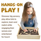 Xylolin Dinosaur Excavation Kit - Sensory Bin Toys for Kids, Medium Size, Brown, Includes Dino Skeletons and Bones Puzzle Game